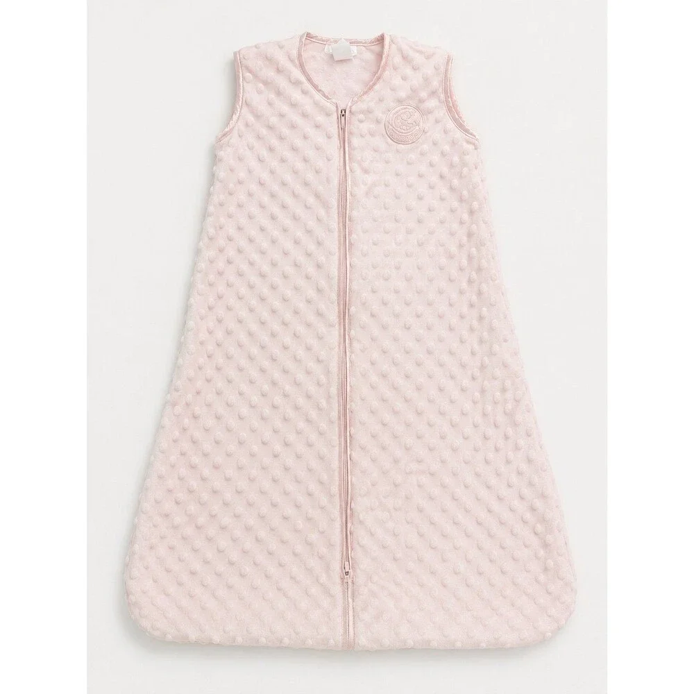 HALO SleepSack Wearable Blanket Large 12–18 Months Pink Plush Dot Velboa ZipUp